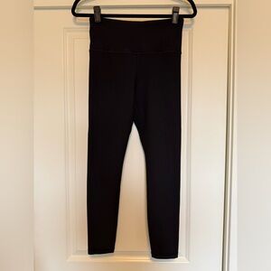 Athleta Elation Black Ribbed Leggings